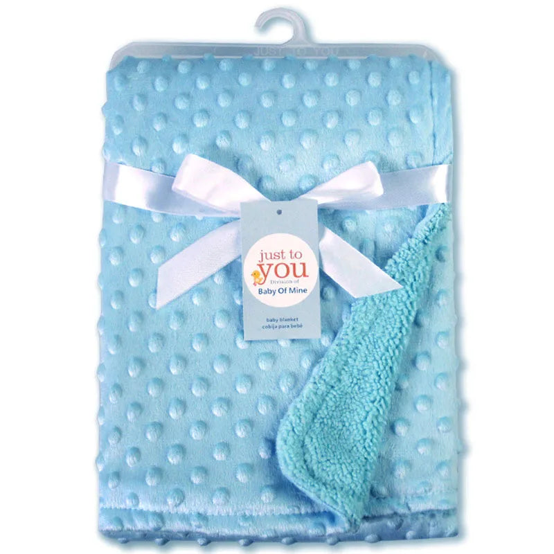 Baby Blanket & Swaddling Newborn Thermal Soft Fleece Blanket Solid Bedding Set Cotton Quilt