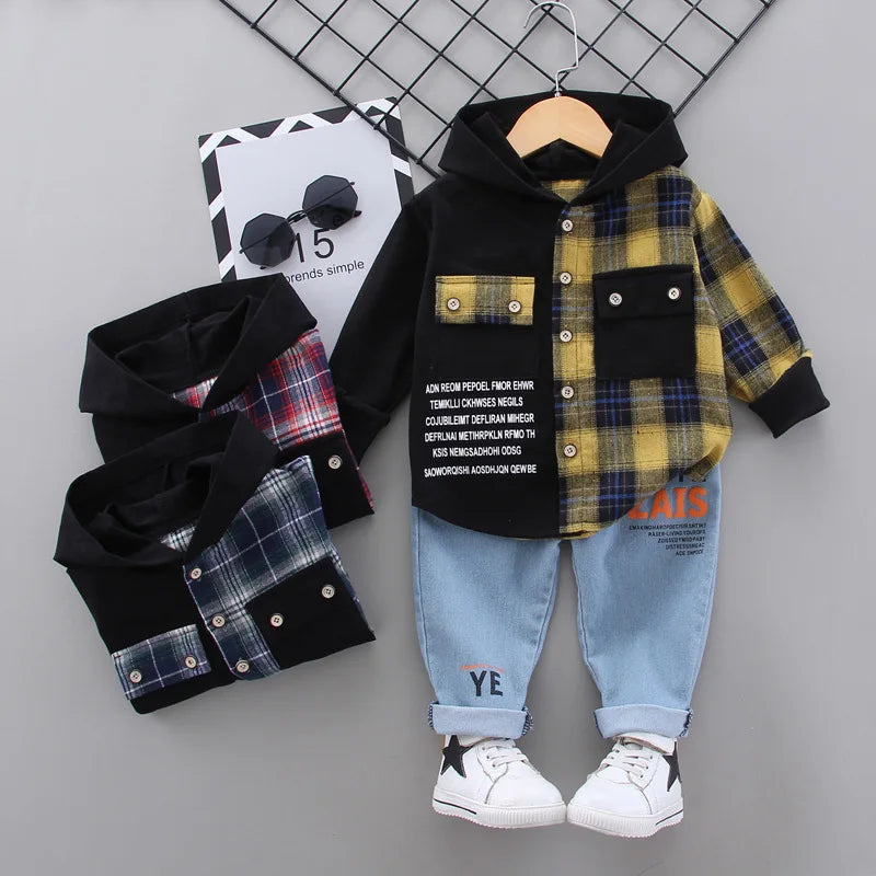 New Kids Clothes Baby Boys Costume Letter Tracksuit Tops Pants Children spring  Boys Outfits girls Set infantil Newborn 2PCS