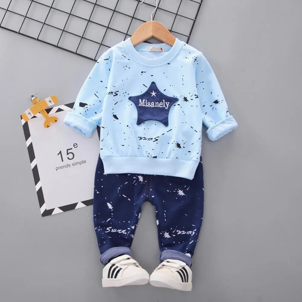 Kids Clothes Baby Boys Costume Star camouflage Tracksuit Tops Pants 2PCS Children Newborn Boy spring Outfits girls infantil Set